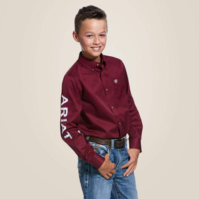 Ariat Team Logo Twill Classic Fit Shirt Style 10030163 Boys Shirts from Ariat