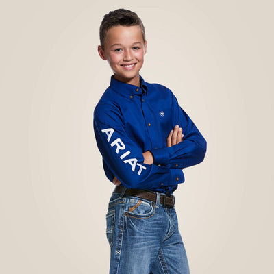 Ariat Team Logo Twill Classic Fit Shirt Style 10030164- Premium Boys Shirts from Ariat Shop now at HAYLOFT WESTERN WEARfor Cowboy Boots, Cowboy Hats and Western Apparel