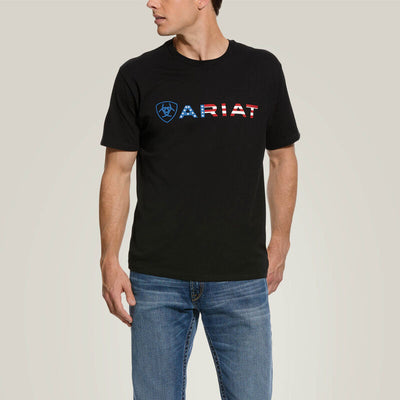 Ariat Mens USA Wordmark T-Shirt Style 10031731- Premium Mens Shirts from Ariat Shop now at HAYLOFT WESTERN WEARfor Cowboy Boots, Cowboy Hats and Western Apparel
