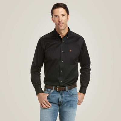 Ariat Solid Twill Fitted Shirt Style 10034229 Mens Shirts from Ariat