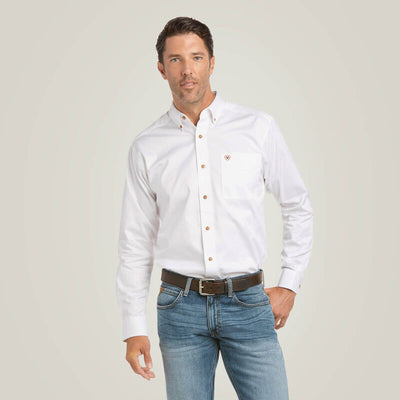 Ariat Solid Twill Fitted Shirt Style 10034230- Premium Mens Shirts from Ariat Shop now at HAYLOFT WESTERN WEARfor Cowboy Boots, Cowboy Hats and Western Apparel