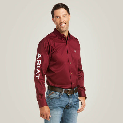 Ariat Mens Team Logo Twill Fitted Shirt Style 10034233- Premium Mens Shirts from Ariat Shop now at HAYLOFT WESTERN WEARfor Cowboy Boots, Cowboy Hats and Western Apparel