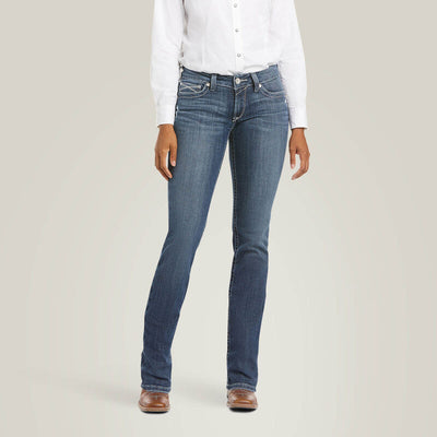 Ariat Ladies R.E.A.L. Mid Rise Arrow Gianna Straight Jean Style 10034655 Ladies Jeans from Ariat