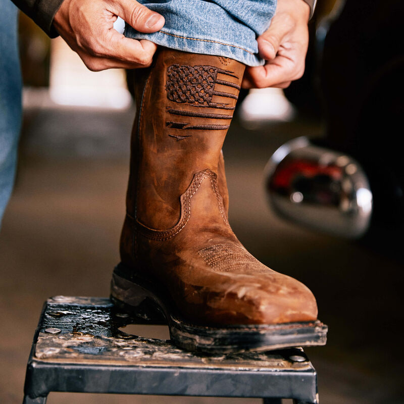 Ariat WorkHog Patriot Waterproof Carbon Toe Boot Style 10036002 display picture 3