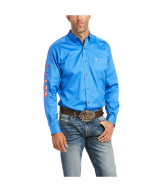Ariat Mens Team Logo Twill Fitted Shirt Style 10036436- Premium Mens Shirts from Ariat Shop now at HAYLOFT WESTERN WEARfor Cowboy Boots, Cowboy Hats and Western Apparel