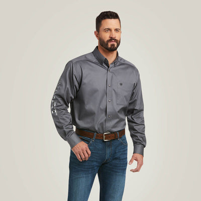 Ariat Mens Team Logo Twill Classic Fit Shirt Style 10037479 Mens Shirts from Ariat