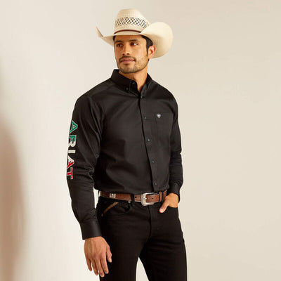 Ariat Mens Team Logo Twill Fitted Shirt Style 10038914 Mens Shirts from Ariat