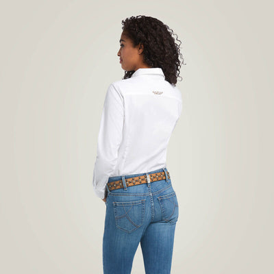 Ariat Ladies Wrinkle Resist Team Kirby Stretch Shirt Style 10039457- Premium Ladies Shirts from Ariat Shop now at HAYLOFT WESTERN WEARfor Cowboy Boots, Cowboy Hats and Western Apparel