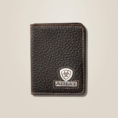 MF Ariat Mens Bifold Wallet Stacked Logo Style 10040090- Premium MENS ACCESSORIES from Ariat Shop now at HAYLOFT WESTERN WEARfor Cowboy Boots, Cowboy Hats and Western Apparel