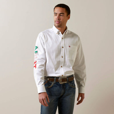 Ariat Team Logo Twill Classic Fit Shirt Style 10040911- Premium Mens Shirts from Ariat Shop now at HAYLOFT WESTERN WEARfor Cowboy Boots, Cowboy Hats and Western Apparel