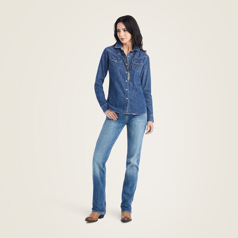 (取寄) アリアット レディース ファリデイ デニム シャツ Ariat women Farriday Denim Shirt Bluelight 2 Ariat Womens Farriday Denim Shirt | Versatile | Shop Online