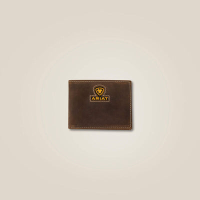 Ariat Mens Yellow logo bifold wallet Style 10044201 MENS ACCESSORIES from Ariat