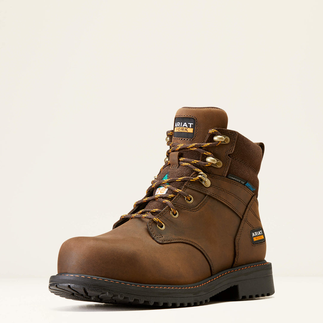 Ariat Waterproof Composite Toe Work Boots Men\'s 13D Brown Leather EH ASTM F2413- ARIAT Men main image 2