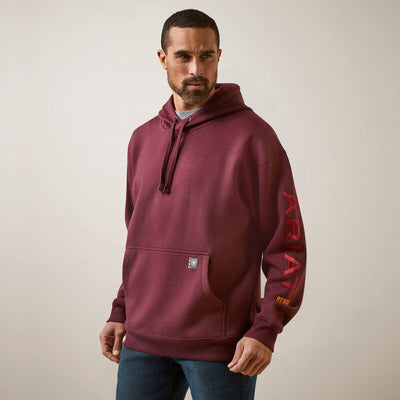 Ariat Mens Rebar Graphic Logo Hoodie Style 10046663 Mens Outerwear from Ariat