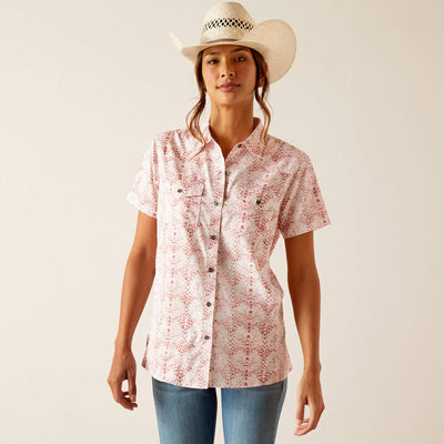 ARIAT LADIES VENTTEK SHORT SLEEVE BRUSH STROKE SHIRT STYLE 10049068 Ladies Shirts from Ariat