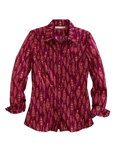 ROPER LADIES AZTEC FEATHER LONG SLEEVE SHIRT STYLE 10-050-0064-0221 Ladies Shirts from Roper