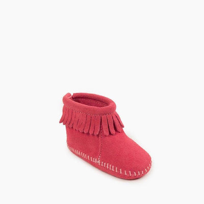 Infant Baby Suede Fringe Back Flap Bootie  from Minnetonka