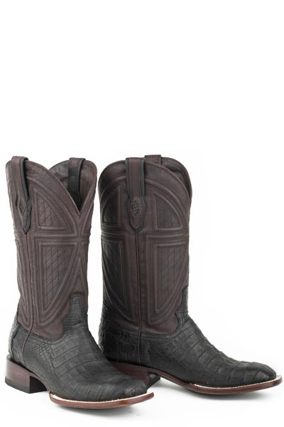 Stetson Mens Houston Caiman Belly Square Toe Boots Style 12-020-1852-0200- Premium Mens Boots from Stetson Boots and Apparel Shop now at HAYLOFT WESTERN WEARfor Cowboy Boots, Cowboy Hats and Western Apparel