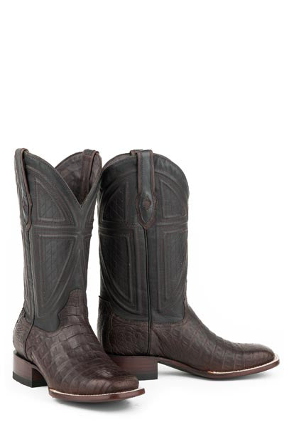 Stetson Mens Kaycee Caiman Belly Square Toe Boots Style 12-020-1852-0201 Mens Boots from Stetson Boots and Apparel