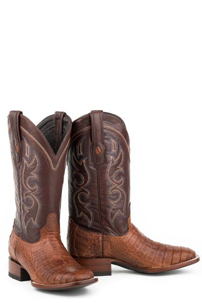 Stetson Mens Branson Caiman Belly Square Toe Boots Style 12-020-1852-0202 Mens Boots from Stetson Boots and Apparel