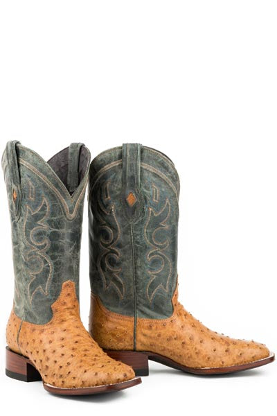 Stetson Mens Cheyenne Ostrich Square Toe Boots Style 12-020-1852-0211 Mens Boots from Stetson Boots and Apparel
