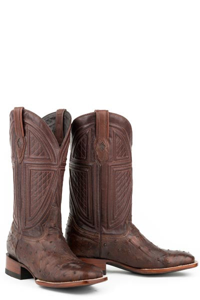 Stetson Mens Jackson Ostrich Square Toe Boots Style 12-020-1852-0212 Mens Boots from Stetson Boots and Apparel