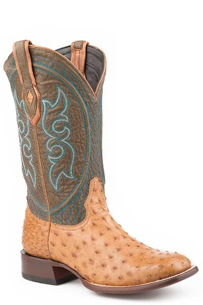Stetson Mens Pablo Ostrich Square Toe Boots Style 12-020-1852-0214 Mens Boots from Stetson Boots and Apparel