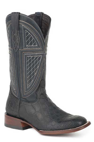 Stetson Mens Black Falls Alligator Square Toe Boots Style 12-020-1852-0416 Mens Boots from Stetson Boots and Apparel