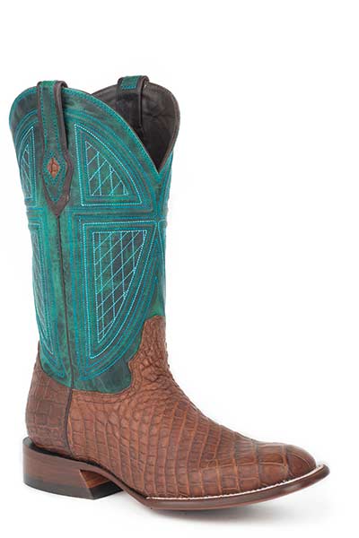 Stetson Mens Big Horn Alligator Square Toe Boots Style 12-020-1852-0417 Mens Boots from Stetson Boots and Apparel