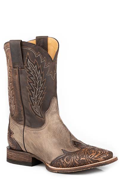 Stetson Mens Handtooled Blaze Boots Style 12-020-8861-4070 Mens Boots from Stetson Boots and Apparel