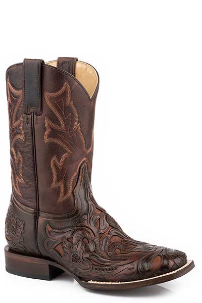 Stetson Mens Handtooled Wicks Boots Style 12-020-8872-3765 Mens Boots from Stetson Boots and Apparel