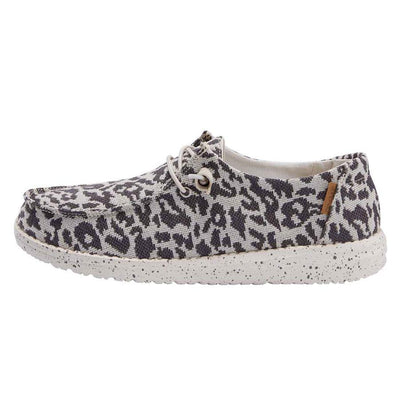 Hey Dudes Ladies Wendy Woven Cheetah Grey Style 121413091- Premium Ladies Shoes from Hey Dudes Shop now at HAYLOFT WESTERN WEARfor Cowboy Boots, Cowboy Hats and Western Apparel