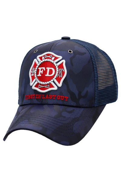Fire Department Camo Mesh Trucker Hat Mens Hats from Cap Zone