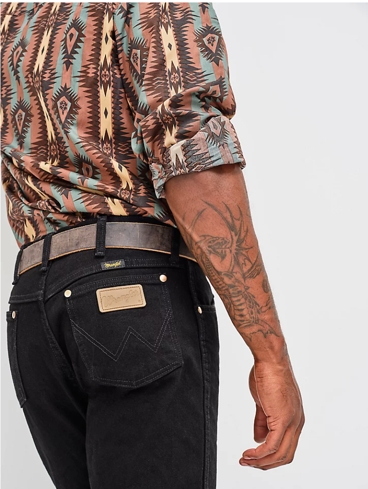Wrangler Mens Cowboy Cut Shadow Black Denim Style 13MWZWK