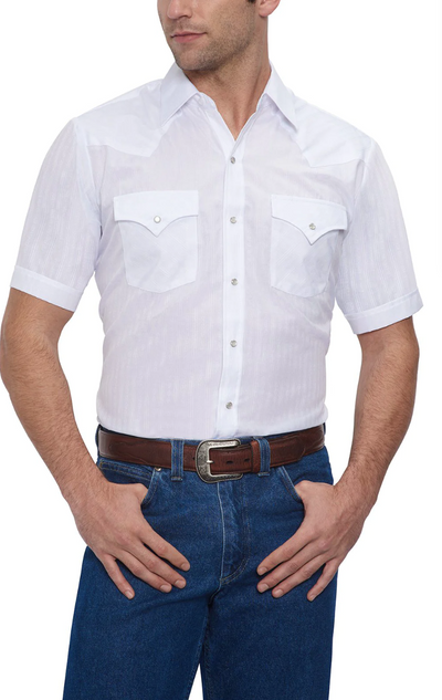 Ely Mens Short Sleeve Tone on Tone Shirt Style 15201634 Mens Shirts from Ely