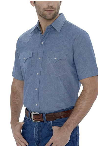 Ely Mens Short Sleeve Snap Work Shirt Style 15202675-84 Mens Shirts from Ely