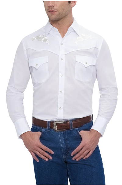 Ely Mens Long Sleeve Western Shirt with Rose Embroidery Style 15203901-05 Mens Shirts from Ely