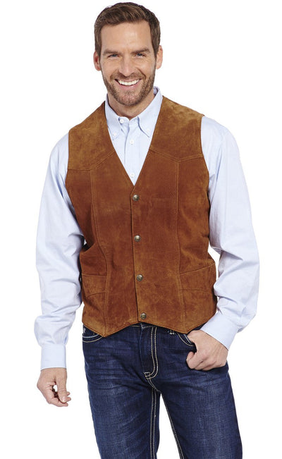 Cripple Creek Mens Suede Leather Vest Style ML3061-37 Mens Outerwear from Sidran/Suits