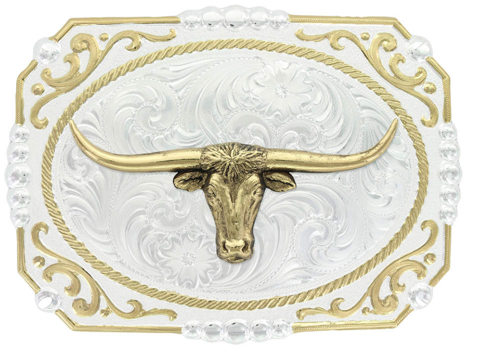 Montana Silversmith Two tone Longhorn Buckle Style 25815-767 display picture 1