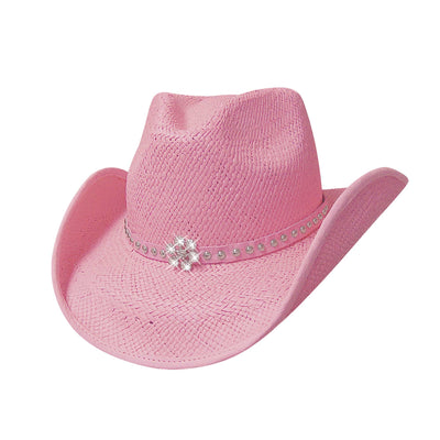 Bullhide Kids "All American Girl" Straw Hat Style 2717P- Premium Girls Hats from Monte Carlo/Bullhide Hats Shop now at HAYLOFT WESTERN WEARfor Cowboy Boots, Cowboy Hats and Western Apparel