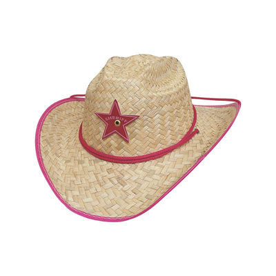 BULLHIDE RODEO PARTY PINK STRAW KIDS HAT COMPANY Style 2718P Girls Hats from Monte Carlo/Bullhide Hats
