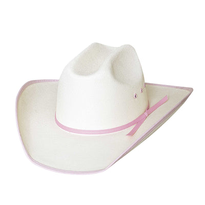 Bullhide Lil' Pardner Collection Lucky Eight Off White Cowboy Hat Style 2811P- Premium Girls Hats from Monte Carlo/Bullhide Hats Shop now at HAYLOFT WESTERN WEARfor Cowboy Boots, Cowboy Hats and Western Apparel