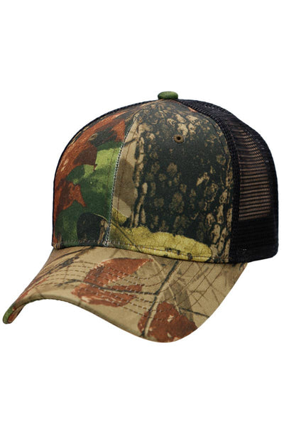 Camouflage Print Curved Bill Snapback Trucker Hat Mens Hats from Cap Zone