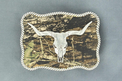 MF Western Camo Cow Head Buckle Style 37964- Premium  from MF Western Shop now at HAYLOFT WESTERN WEARfor Cowboy Boots, Cowboy Hats and Western Apparel