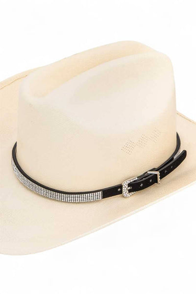 Crystal Leather Hat Belt  from Rope & Spurs