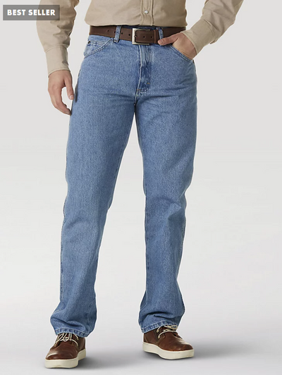 Wrangler Mens Classic Fit Jean Prewashed Style 39902RI- Premium Mens Jeans from Wrangler Shop now at HAYLOFT WESTERN WEARfor Cowboy Boots, Cowboy Hats and Western Apparel