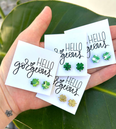 ☘️ Shamrock Stud Earring Mix Ladies Jewelry from Kate Tuesday Jewelry