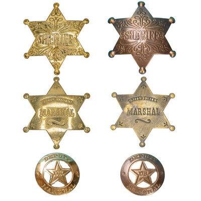 Solid Brass Assorted Badges  from Pawnee Bill’s
