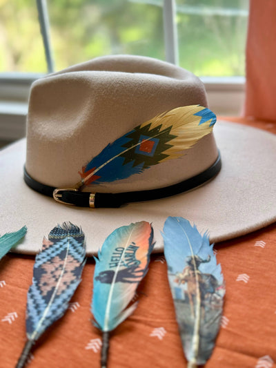 Southwestern Diamond Hat Feather - Western Hat Accessory  from Buckaroo Supply Company