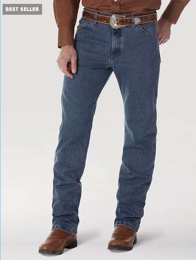 Wrangler Premium Performance Stone Bleach Mens Jeans Style 47MACMT- Premium Mens Jeans from Wrangler Shop now at HAYLOFT WESTERN WEARfor Cowboy Boots, Cowboy Hats and Western Apparel
